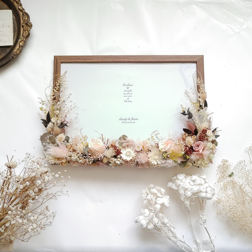 A4サイズ】ドライフラワーのフォトフレーム ウェルカムスペース
