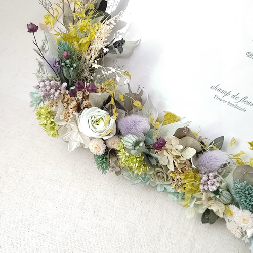 A4サイズ】ドライフラワーのフォトフレーム ウェルカムボード