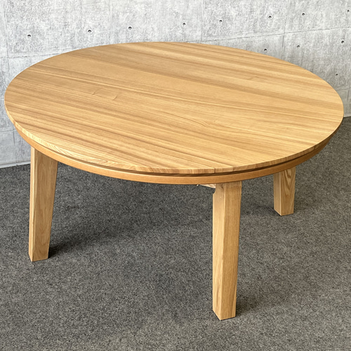 こたつ 日本製　円形　丸型　 天然木　タモ 　ナチュラル色　新品同様 こたつ 日本製 円形 丸型 天然木 タモ ナチュラル色 新品同様 日本製100