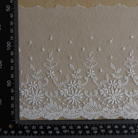 綿刺繡チュールレース　ヨーロッパチュール使用 4枚目の画像
