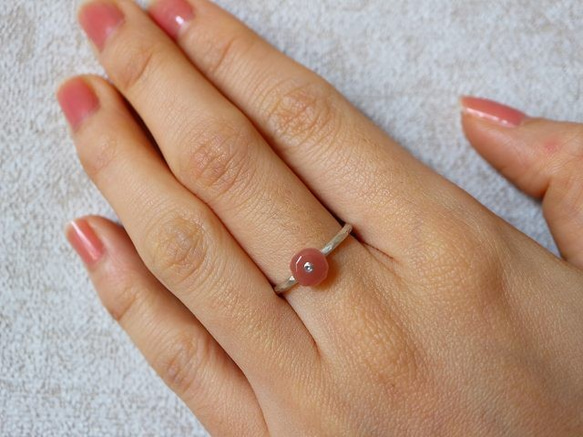 桜＊ロードクロサイト＊Silver Poing Ring＊シルバー950リング＊no.415 5枚目の画像