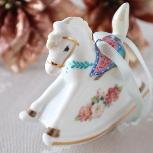 キラキラ木馬のオーナメント オーナメント 木馬 馬 クリスマス