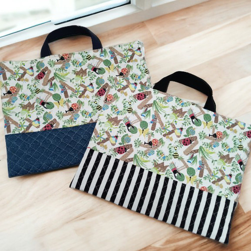 オーダー 格子柄 ストライプ ドット 給食袋 ランチョンマット レッスン