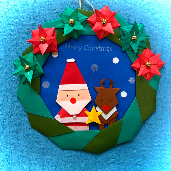 クリスマス リース 折り紙 壁面飾り その他素材 miko origami 通販