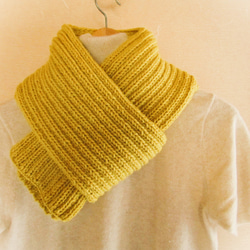 ❁手編み❁【再販】メリノウールぽこぽこスヌード(ベビーブルー