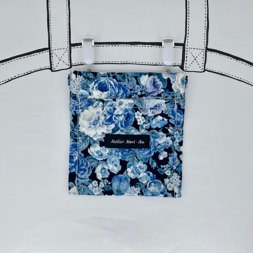 ハンドメイド　ミニポケットトートバッグ　rosy　289 トートバッグ レディース a4 ショルダーバッグ ポケットたくさん