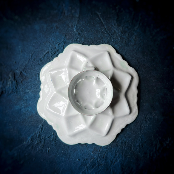 ペルシャのエナメル皿　ジュエリートレイ　飾り皿　Φ11ｃｍ【ミーナーカーリー010-029】 4枚目の画像