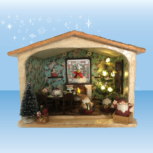【輸入品】 ミニチュア ドールハウス ジオラマ 観葉植物 クリスマス 輸入品】 ミニチュア ドールハウス ジオラマ 観葉植物