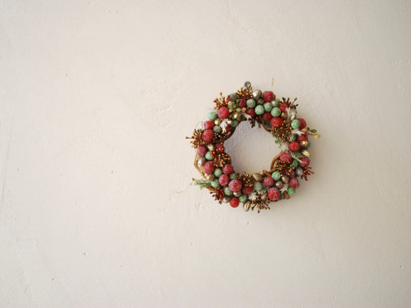 Wherever：art mini wreath つぶつぶベリー/フラワーリース 2枚目の画像