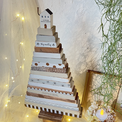 ハンドメイド クリスマスツリー 木製 木工 クリスマス ナチュラル雑貨