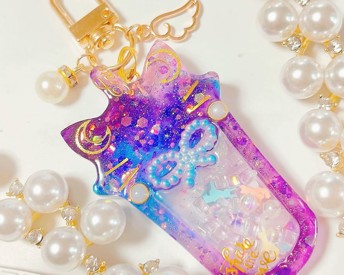 シャカシャカキーホルダー　夜桜ドリンクシェイカー シャカシャカキーホルダー 夜桜ドリンクシェイカー シェイカー