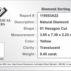 K18YG ヘキサゴンカット 天然ダイヤモンド リング 12枚目の画像