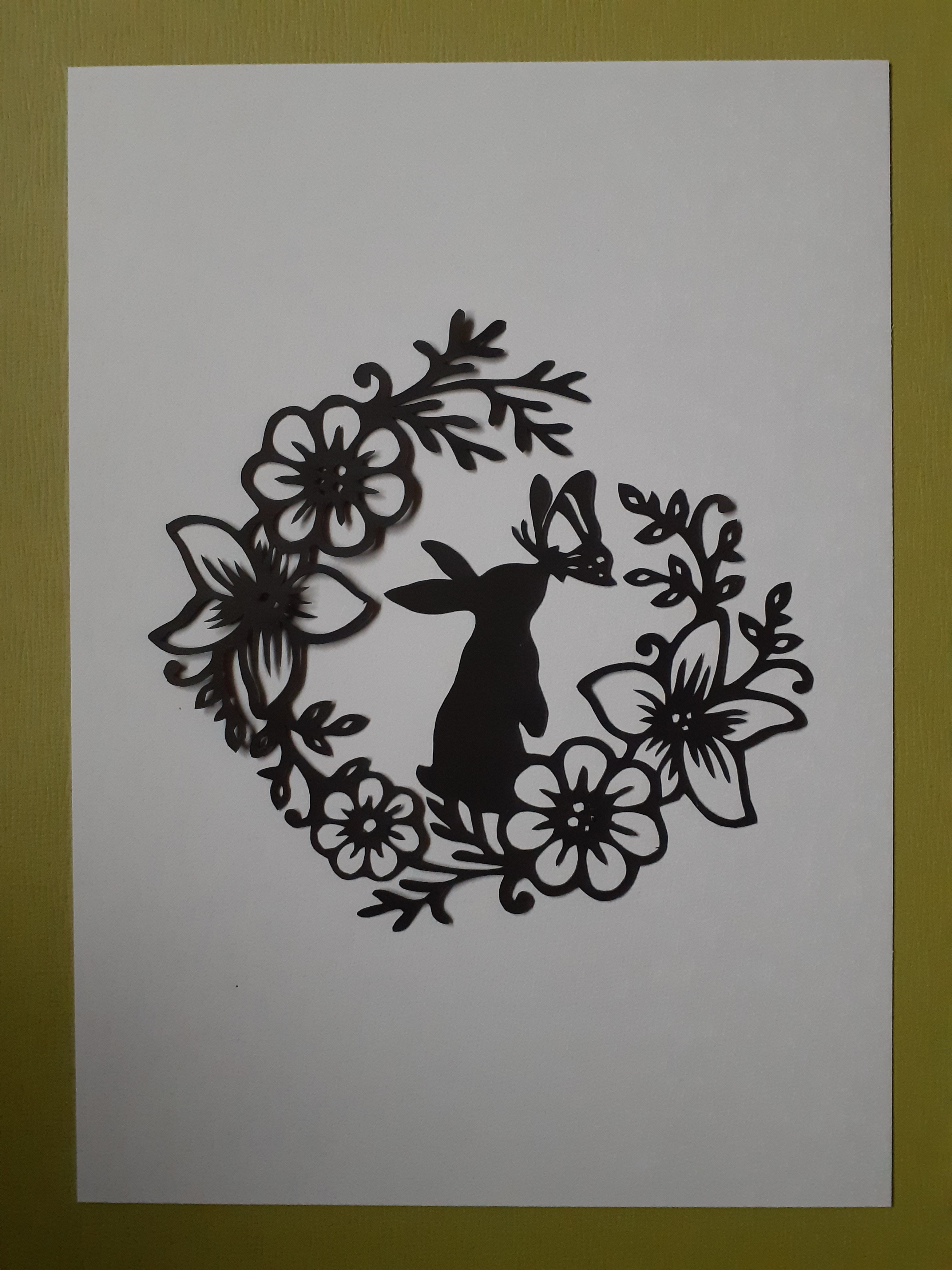 絵画・額縁・版画・芳岡ひでき・可愛い・うさぎ・蝶々・美術品・インテリア・雑貨