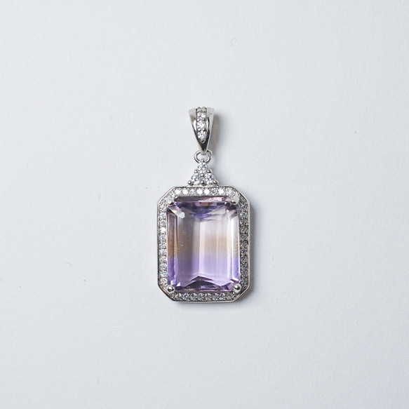 夜苿莉 |紫水晶 黃水晶 智慧 貴人 旺財 寶石項鍊 925純銀 HH04-58 第1張的照片