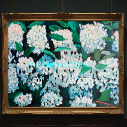 32×41㎝「紫陽花」F6・原画・油彩 N 絵画 かいがのみせ