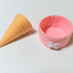 アイスクリーム ① フェルト おままごと ままごと アイスクリーム屋さん 5枚目の画像