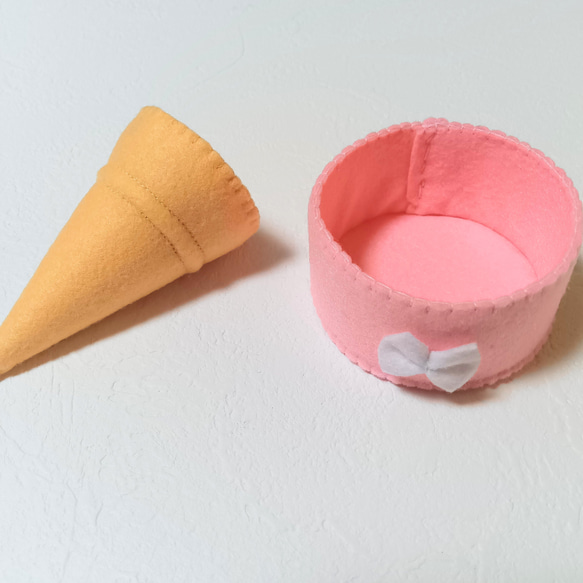 アイスクリーム ① フェルト おままごと ままごと アイスクリーム屋さん 5枚目の画像