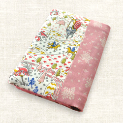 リバティ　アニマルサーカスとピンク小花柄　名刺・カードケース 1枚目の画像