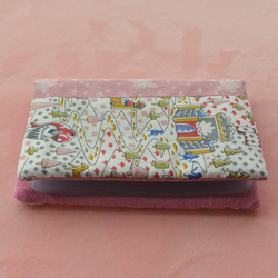 リバティ　アニマルサーカスとピンク小花柄　名刺・カードケース 5枚目の画像