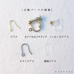 宙色インク瓶と星の本ピアス 6枚目の画像