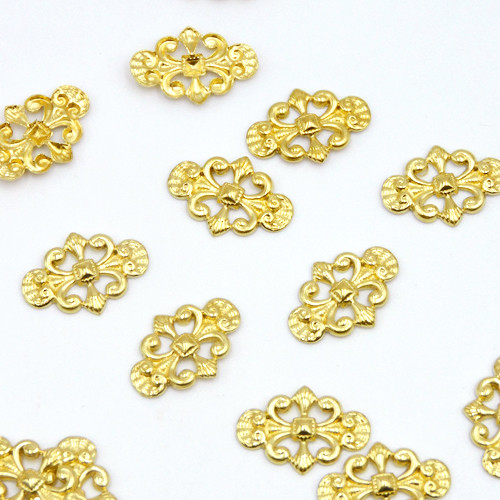 ロココ調 メタル DECO パーツ【 シンメトリ/ Gold 】8個