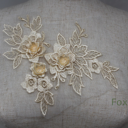 Amazon | 刺繍モチーフ モチーフレース (MT-p008-2) ピンク花