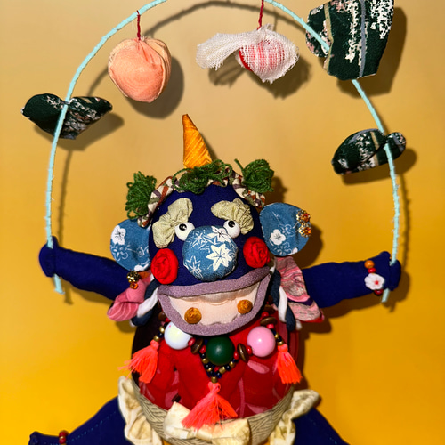 和のキルト　青鬼さま　縁起物 和のキルト 青鬼さま 縁起物