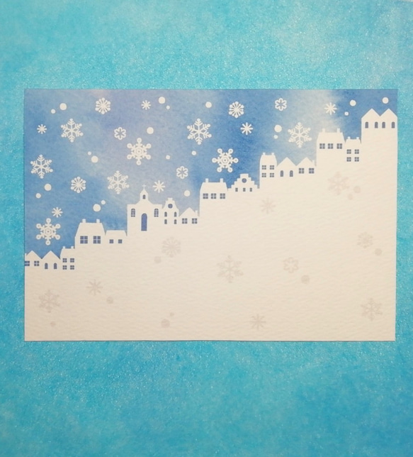 雪降る街のポストカード 3枚目の画像