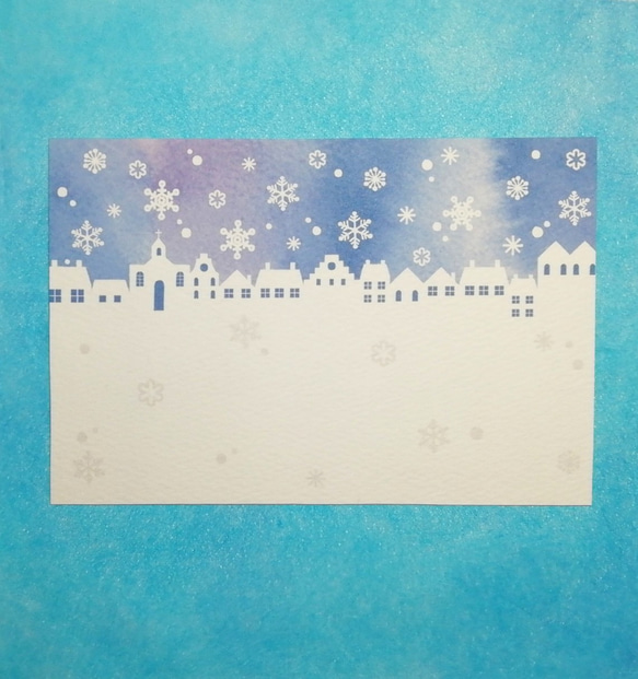 雪降る街のポストカード 2枚目の画像