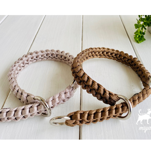 受注制作 パラコード首輪 小型犬 リード・首輪 M IYA 通販 16826236