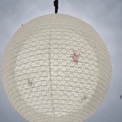 岐阜産もみじ入り和紙二重高級提灯照明 コード付き45㎝丸 シーリング