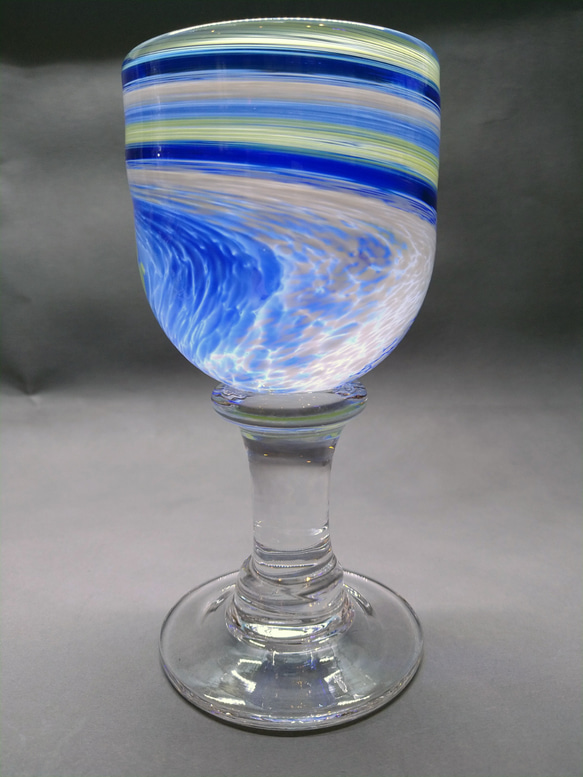 脚付きワイングラス大型 Tall Spiral Stemware Wine Glass 3枚目の画像