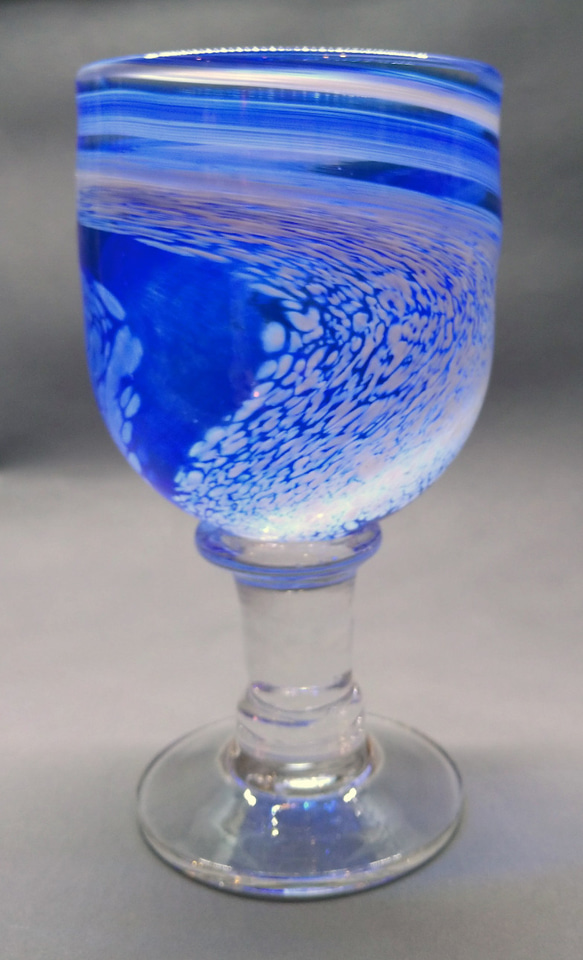 脚付きワイングラス大型 Tall Spiral Stemware Wine Glass 2枚目の画像