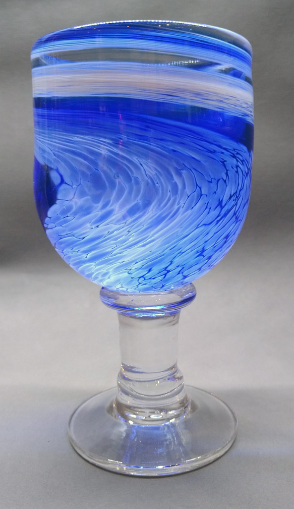 脚付きワイングラス大型 Tall Spiral Stemware Wine Glass 3枚目の画像