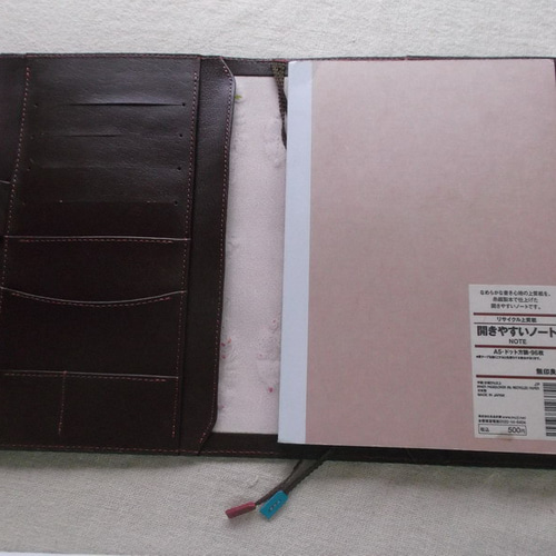 ほぼ日手帳カズン対応 レザー手帳カバー 刻印＆拭き染め A5サイズ 手帳 