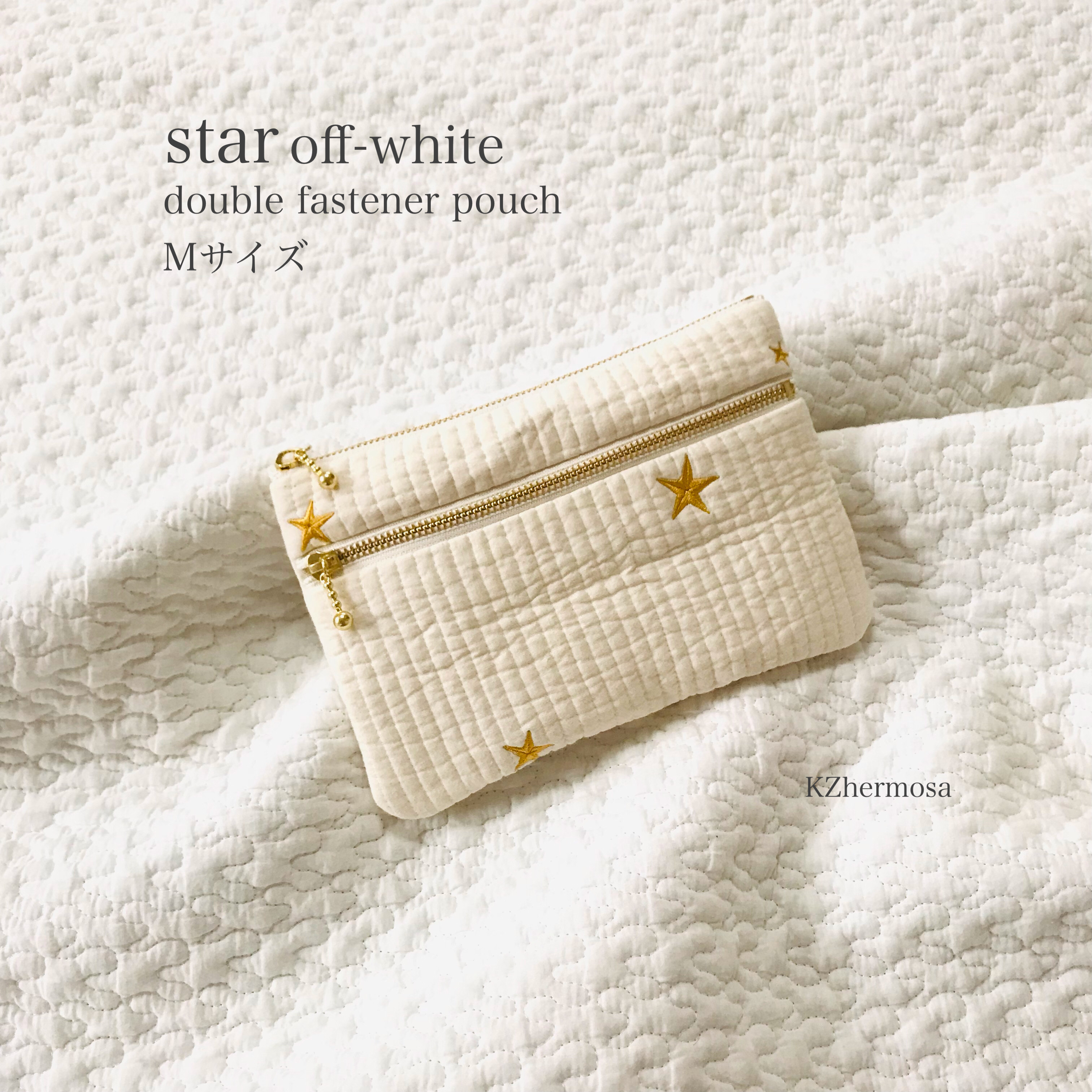 Mサイズ star off-white double fastener pouch ダブルファスナー ...