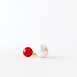 パール リング 赤珊瑚リング 天然石 指輪 天然石 リング アクセサリー