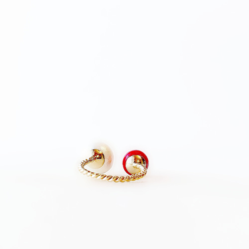 パール リング 赤珊瑚リング 天然石 指輪 天然石 リング アクセサリー