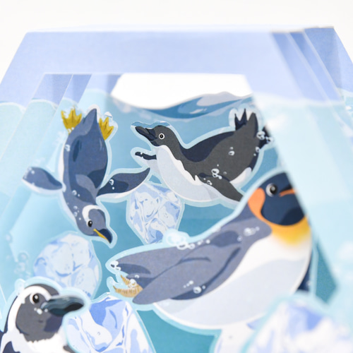 ポップアップカード 】ペンギン メッセージカード Mikan 通販 16826701