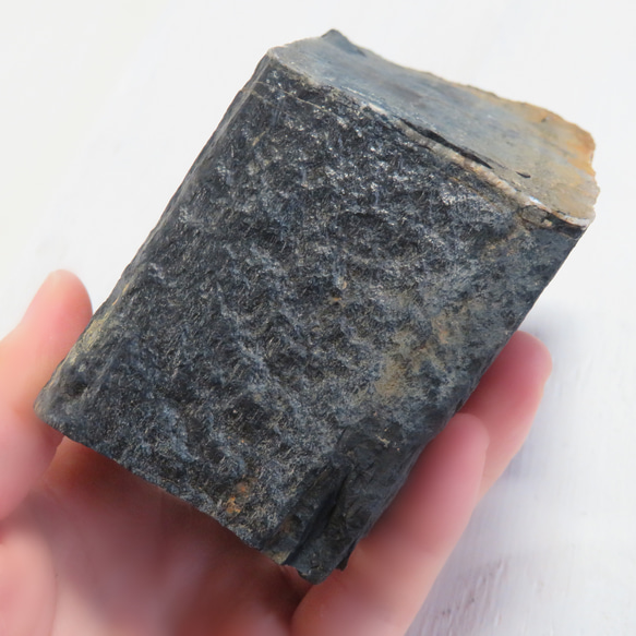 【美しい国産鉱物】北海道産ブラックシリカ／466g 8枚目の画像