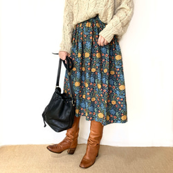 【人気】\\William Morris ダブルバウズ//選べるゴムサイズのスカート( Mix color ) 1枚目の画像