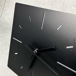 「鉄」の置き時計　重厚感　アイアンインテリア　秒針静音　シンプル　置時計　卓上時計　ブラック 3枚目の画像