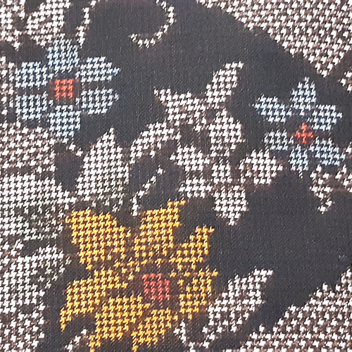 リメイク用にアンティークの大島紬3枚泥染正絹