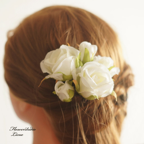 金緑石造花 ヘアアクセサリーバラ売り