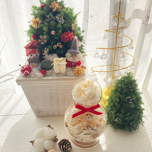 【受注生産】ドライフラワー クリスマスツリー 冬 クリスマス 超早割クリスマス2025 壁かけカゴクリスマスツリーアレンジ