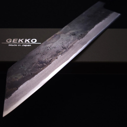 月光作 青紙1号 黒打 切付包丁 210㎜ #1219 焼栗柄 包丁・ナイフ