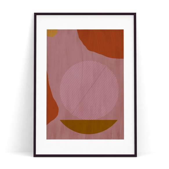 北欧ポスター【  abstract shapes B 】 アートポスターをインテリアに 抽象画 2枚目の画像