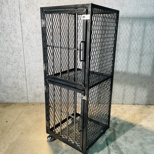 アイアン監獄BOX 2段 棚 植物棚 コレクションケース 棚・シェルフ