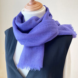 手染め・大判コットンガーゼストール サーモンピンク ストール Tama