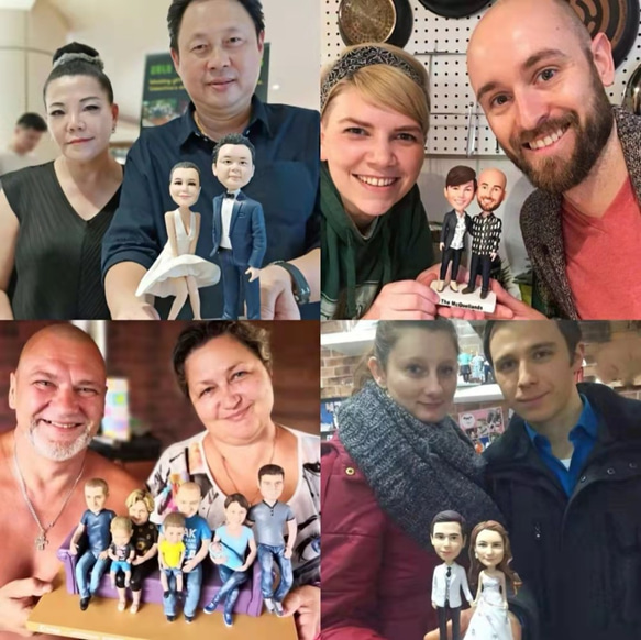 [客製化] 3D肖像、漫畫、照片、娃娃、人物、大團體/家庭照片、插圖、家庭協調、家譜、退休禮物 第8張的照片